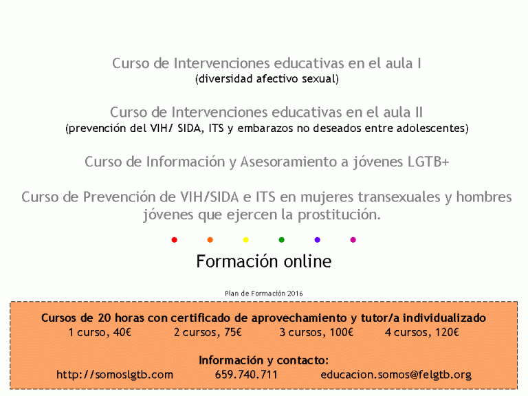 FORMACIÓN ONLINE 2016