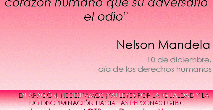Los derechos LGTB son Derechos Humanos. 10 de diciembre, día de los derechos&nbsp;humanos.